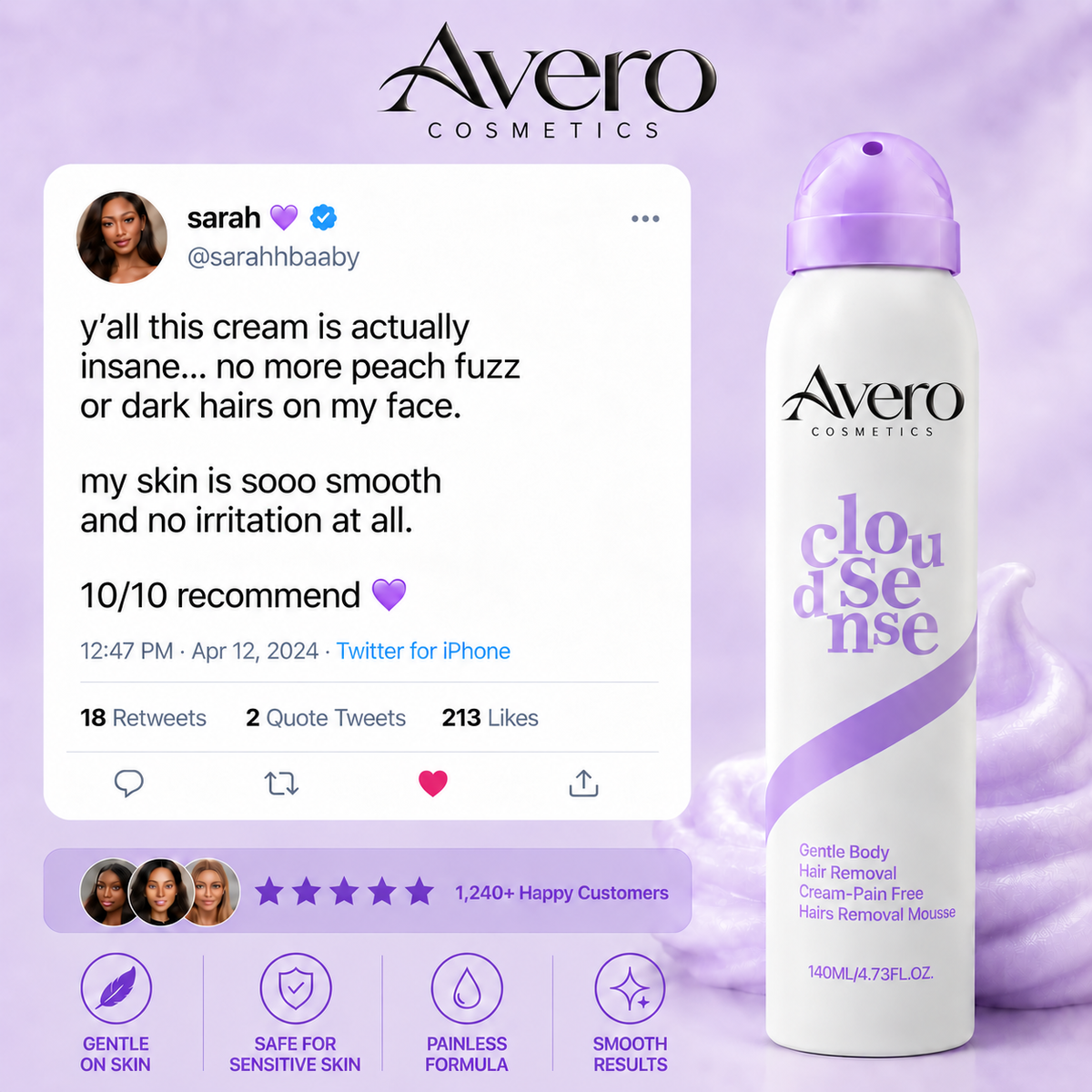 Avero Hair Removal Spray